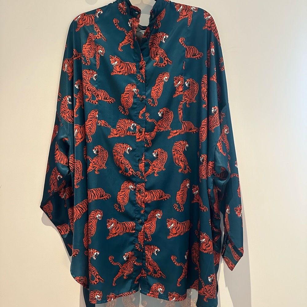Tiger Print Blouse
